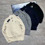 Ralph Lauren Long-Sleeved Shirts Red Eva Cotton Cable Knit Soft And Smooth Exquisite Workmanship High-End Style Spring Autumn Early