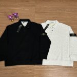 Stone Island Shirts Ash Cotton Pure Fleece Exquisite Workmanship Street Style Patch