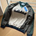 Adidas Long-Sleeved Green Woven Fabric Color Blocking