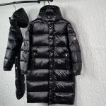 Moncler Long-Sleeved Down Jacket Red Goose Fleece Clean Lines High-End Quality Sophistication Winter Down-Proof Fabric