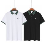 Lacoste Short-Sleeved Shirts Red Mesh Simple Style Spring Autumn Embroidery 3D Logo