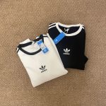 Adidas Jeans Ash Eva Cotton Combed Down Simple And Versatile Running Embroidery