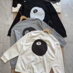Stussy Long-Sleeved Ash Cotton Spring Autumn Winter Crisp Silhouette