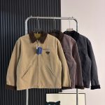 Prada Jacket Red Cotton Twill Corduroy Fabric