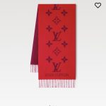 Louis Vuitton Scarf Red Cashmere Autumn Winter And