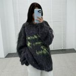 Givenchy Skirt Red Mohair Jacquard Pattern