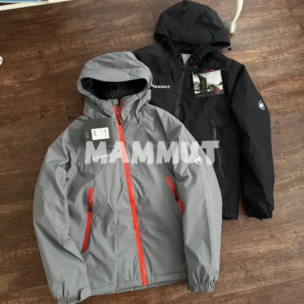 Mammut Cotton-Padded Clothes Red Cotton Winter Zippered Pocket
