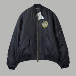 Balenciaga Jacket Yellow Nylon Fabric Embroidery
