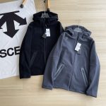 Descente Outerwear Red Cotton Pure Fleece Running Urban Commuting Winter