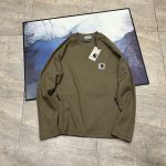 Carhartt Sweatshirt Red Cotton Street Style Autumn Winter And Zippered Pocket