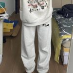 Fila Casual Pants Red Cotton