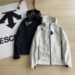 Descente Long-Sleeved Shirt Black Fleece Woven Fabric Clean Lines Daily Commute Autumn Winter And Patch