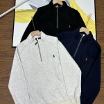 Ralph Lauren Long-Sleeved Sweatshirt Blue Cotton Relaxed Fit Autumn Embroidery