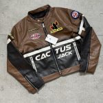 Jordan Outerwear Red Neutral Down Pu Leather Rubber Satin High-Quality Materials Street Style Old Slim Fit Patch