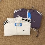 Adidas T-Shirts Purple Down Nylon Woven Fabric Adjustable Drawstring Embroidery Side Pockets
