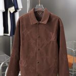Louis Vuitton Long-Sleeved Shirts Red Velvet Embroidery