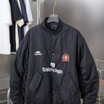 Balenciaga Jacket Red Nylon Fabric Embroidery