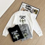Stone Island Long-Sleeved Ash Cotton Soft And Gentle Spring Autumn Winter Crisp Silhouette
