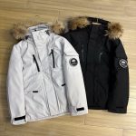Mammoth Down Jacket Black Cotton Gabardine Streamlined Cut