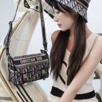 Dior Messenger Bag Red Jacquard Pattern Embroidery
