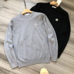 Monk Sweater Red Wool Cashmere Jacquard Embroidery