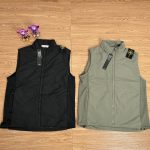 Stone Island Vest Green Cotton Down Exquisite Workmanship Street Style Winter Early
