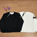 Stone Island Hoodie Ash Cotton Pure Fleece Exquisite Workmanship Street Style