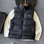 Prada Vest Red Gore-Tex Duck Down High-Quality Materials Formal Business Three-Proof Fabric