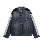Balenciaga Outerwear Red Silk Denim