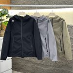 Descente Coat Black Fleece Woven Fabric Clean Lines Daily Commute Autumn Winter Patch