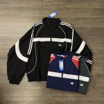Adidas Outerwear Red Polyester Fiber Lace Autumn Embroidery Heavy Color Blocking