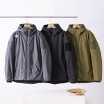 Descente Cotton-Padded Clothes Green Cotton Lightweight Outdoor