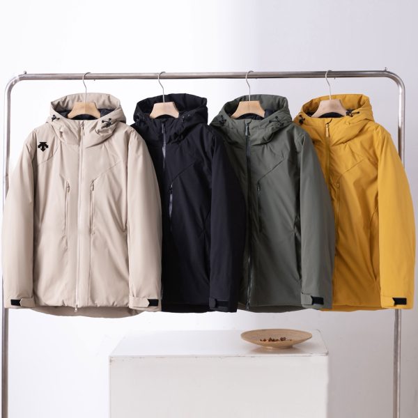 Descente Cotton-Padded Clothes Yellow Lightweight Outdoor