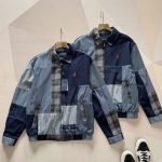 Ralph Lauren Coat Red Denim Spring Summer Patch Side Stripes