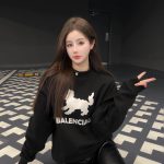 Balenciaga Hoodies Black Jacquard Easy To Match