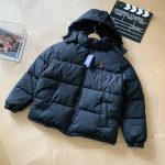Ralph Lauren Cotton-Padded Coat Red Cotton Down Nylon Adjustable Drawstring Winter
