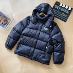 Moncler Coats Black Goose Down Winter