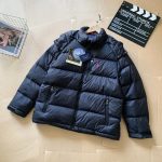 Ralph Lauren Outerwear Red Cotton Pure Duck Down Nylon Relaxed Fit Embroidery