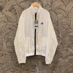 Adidas Jacket White Wrinkled Fabric