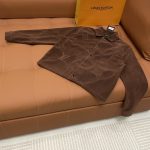 Louis Vuitton Long-Sleeved Shirts Red Velvet Embroidery