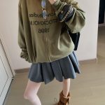 Acne Studios Outerwear Green Cotton Relaxed Fit Street Style Retro Distressed Winter