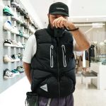 Ami Vest Red Cotton Down Nylon Outdoor Waterproof Winter