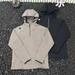 Descente Hoodie Red Cotton Simple Style Spring Autumn Winter