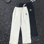 Adidas Sweatpants Red Cotton Pure Silk Exquisite Workmanship Easy To Match Winter