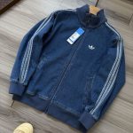 Adidas Coat Red Denim Embroidery