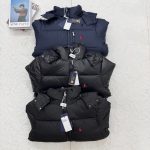 Ralph Lauren Jacket Red Duck Down Nylon Fleece Winter Embroidery