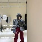 Monk Jogger Pants Red Fleece Winter