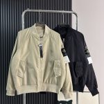 Stone Island Jacket Red Down Nylon Twill Fabric Winter Patch