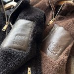 Loewe Coat Red Wool Leather Patchwork Winter Patch
