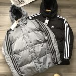 Adidas Down Jacket Black Duck Nylon Fabric Winter